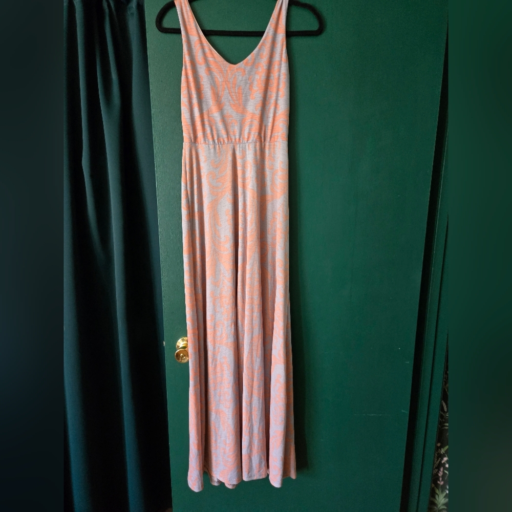 Chic Coral Maxi Dress